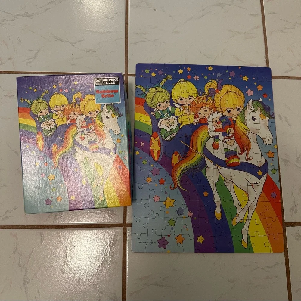 Vintage 1983 Rainbow Brite Colorful 100 piece Jigsaw Puzzle by Hallmark VGUVC